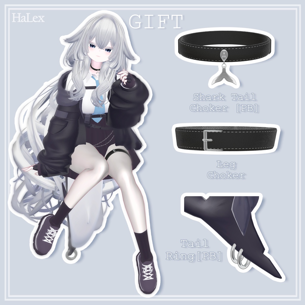 🦈「ルルネ専用」🦈 Rurune Texture FullPack (2 Eyes, 2 MakeUp, Body, Choker, Tongue)