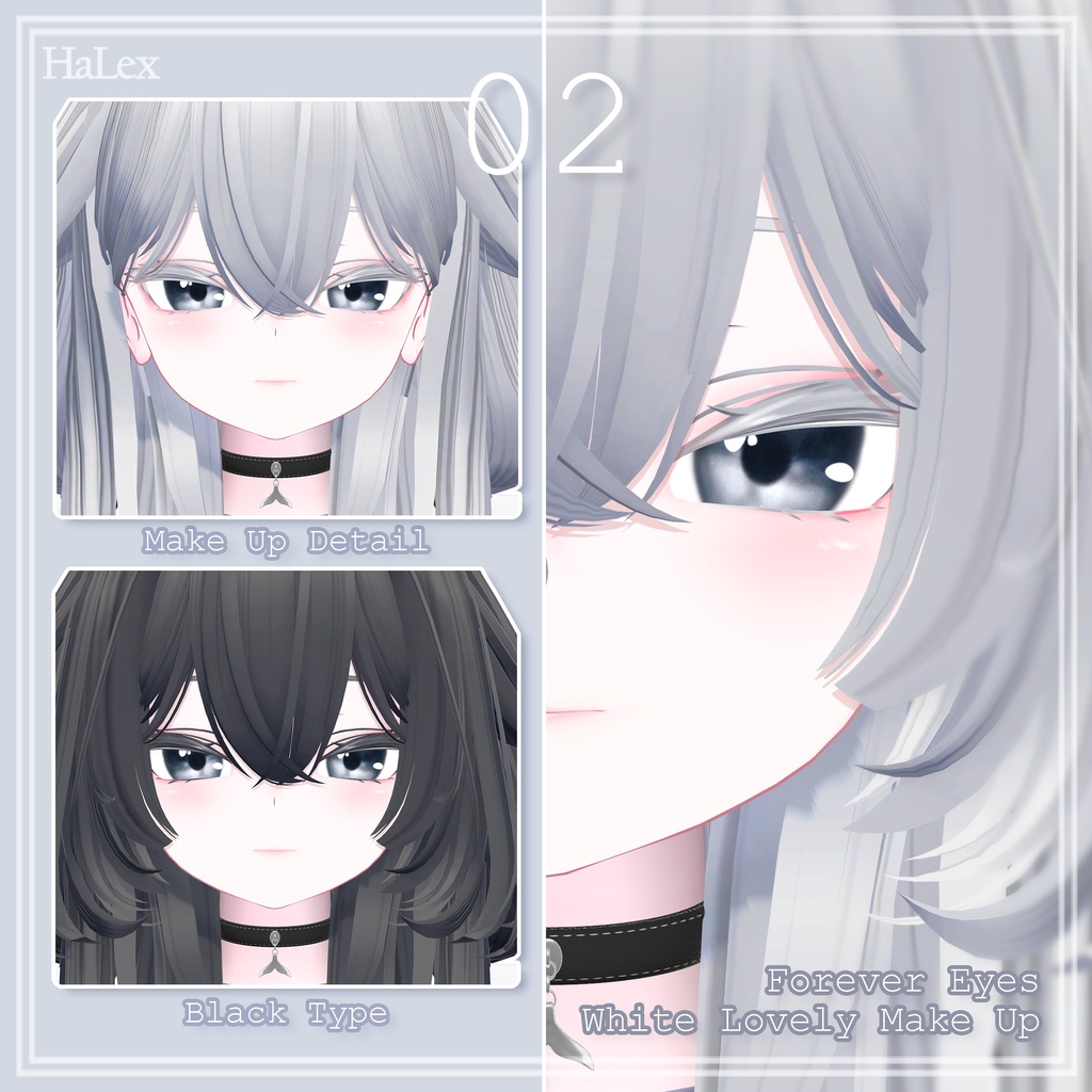 🦈「ルルネ専用」🦈 Rurune Texture FullPack (2 Eyes, 2 MakeUp, Body, Choker, Tongue)