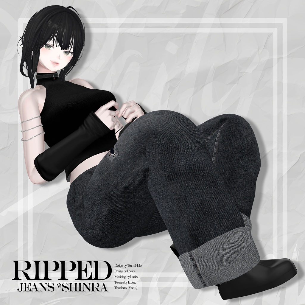 Airi Update 🖤「6アバター対応」🤍 Ripped Jeans