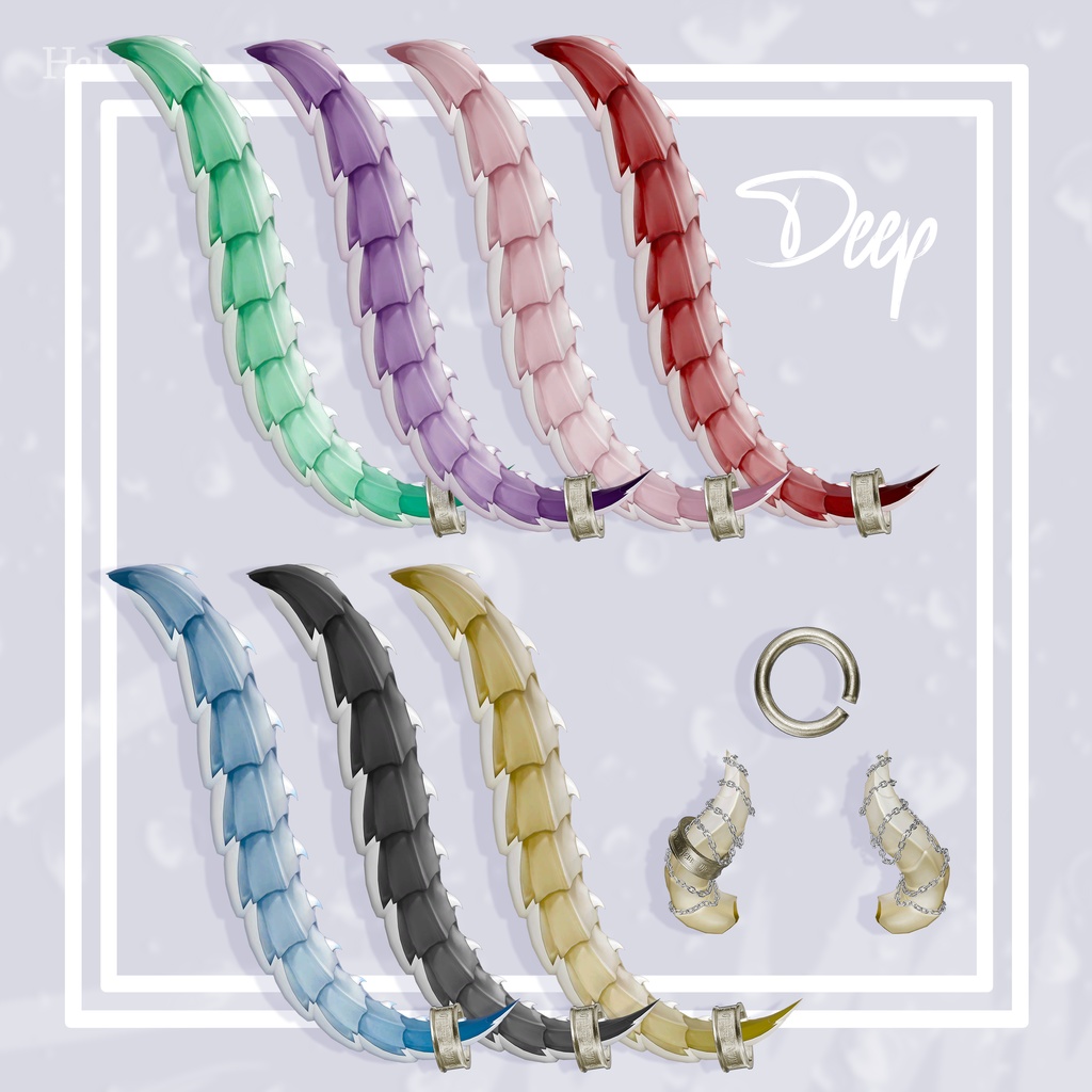 🖤「愛莉専用」🖤 Airi Tail & Horn FullPack (Ring, Chain, Texture)