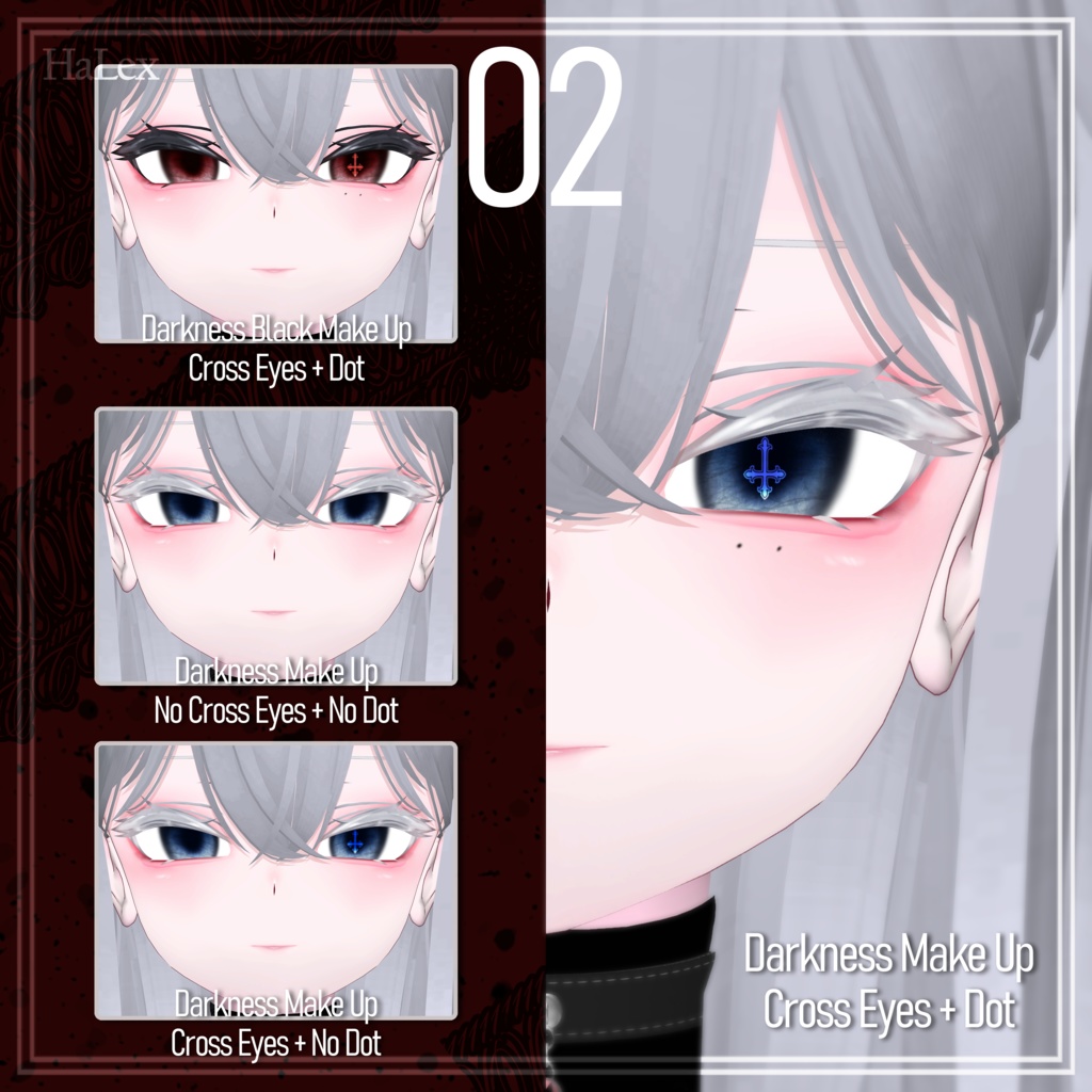 🖤「ルルネ専用」🖤 Rurune Darkness Texture FullPack (Eyes, MakeUp, Body, Tongue, Nail, Tattoo)