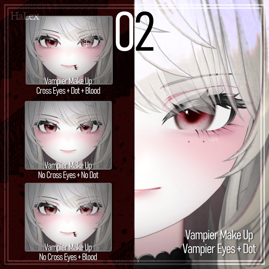 ๐ฆใๆ่ๅฐ็จใ๐ฆ Airi Vampire Texture FullPack (Nail, Tiara, Eyes, MakeUp, Body, Tongue)