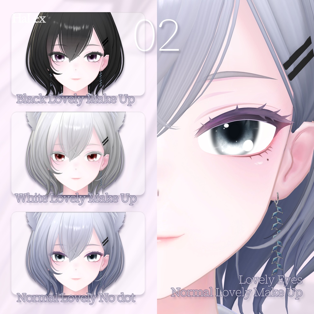 ๐ใ็ฝ้จๅฐ็จใ๐ Hakuu Texture FullPack (Eyes, MakeUp, Body, Earring, Tongue)