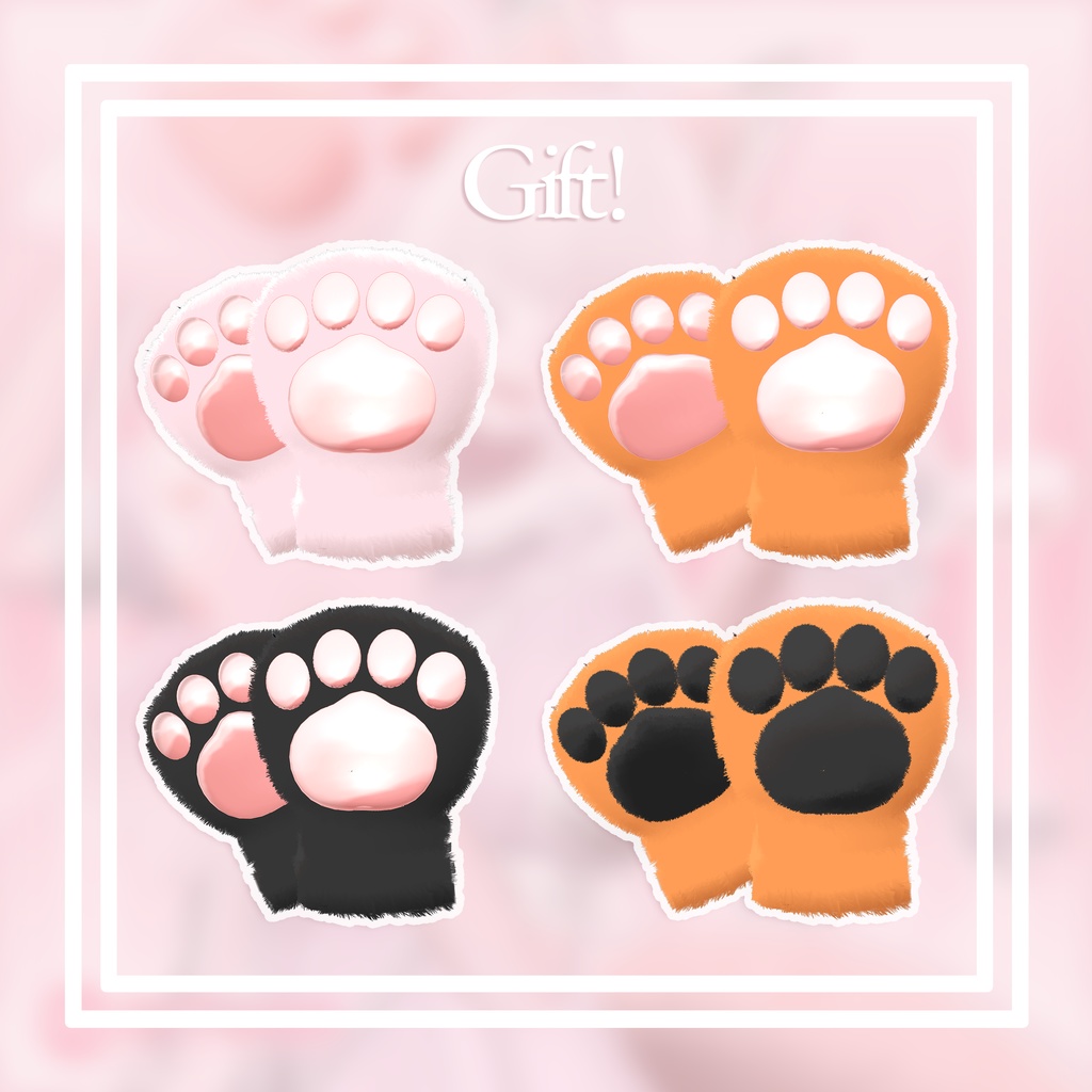 🦊「10アバター対応」🦊 Fox Tail, Ear, Hand