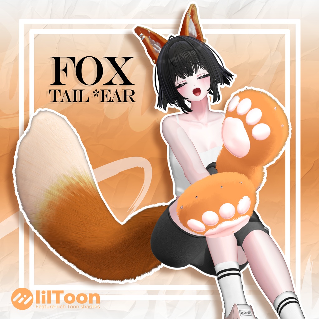 🦊「10アバター対応」🦊 Fox Tail, Ear, Hand