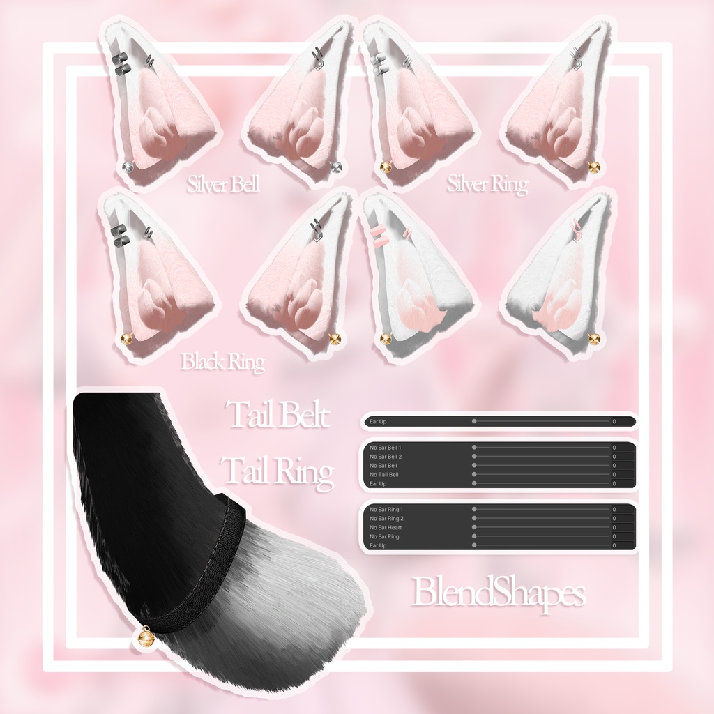 🦊「10アバター対応」🦊 Fox Tail, Ear, Hand