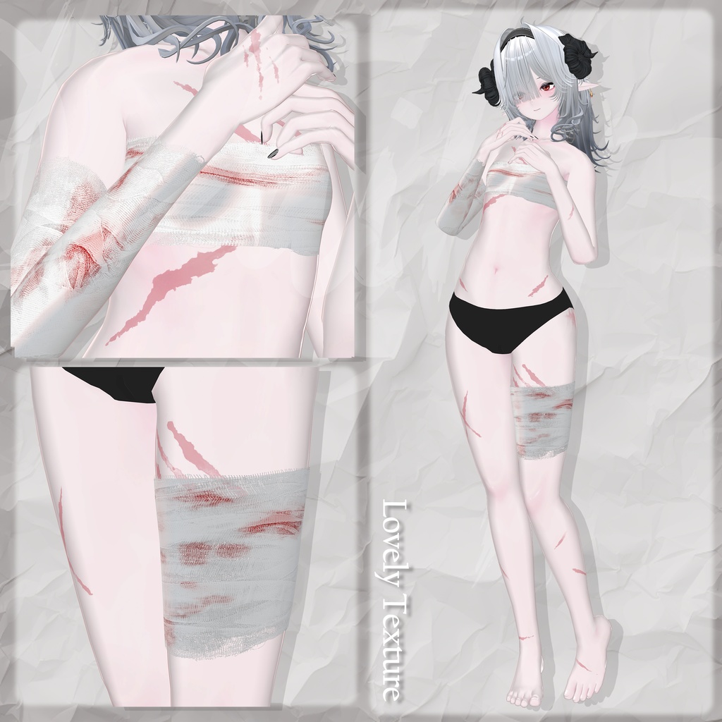 ❤️「Iberis専用」🖤 Iberis Texture FullPack (Eyes, MakeUp, Body, Earring, Tongue)