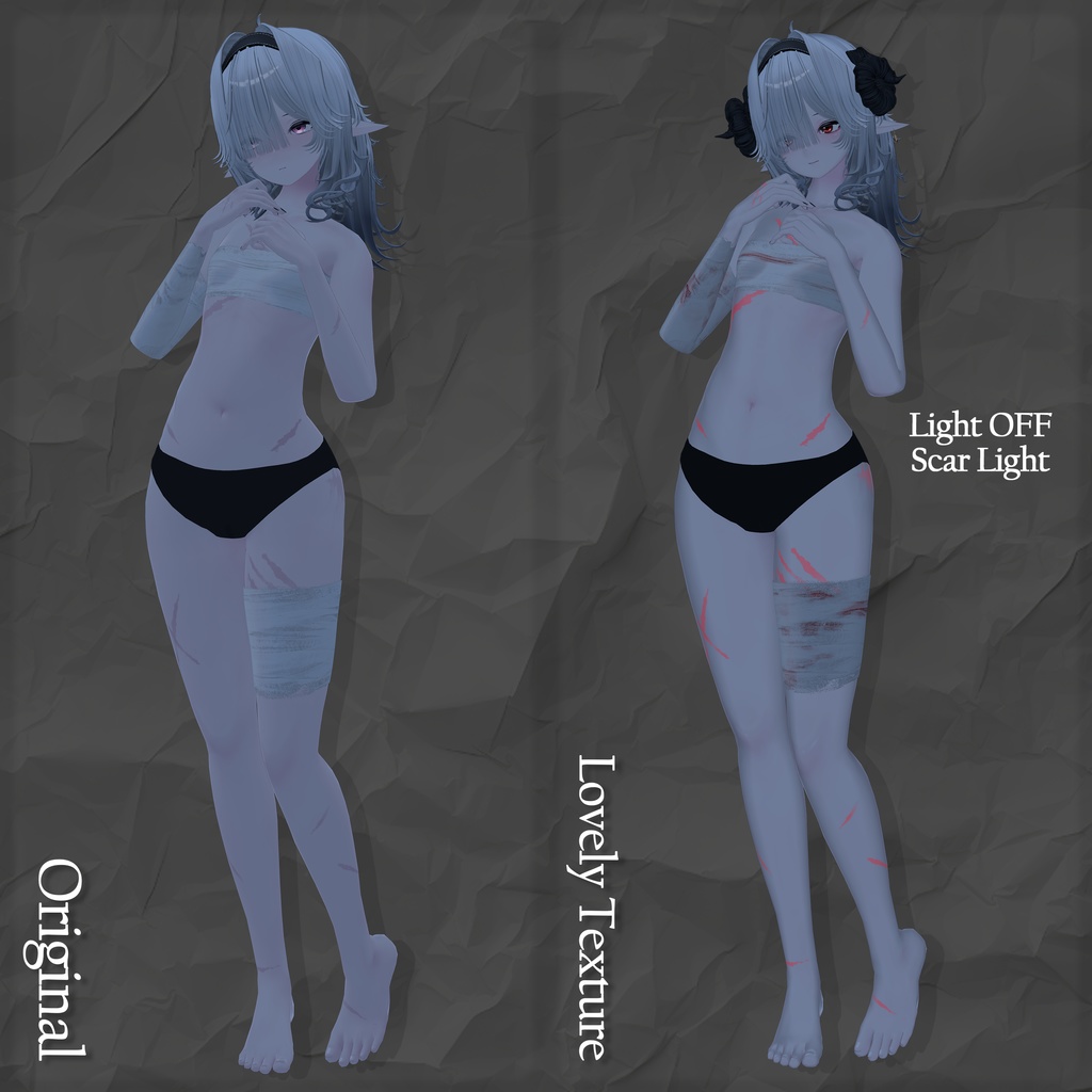 ❤️「Iberis専用」🖤 Iberis Texture FullPack (Eyes, MakeUp, Body, Earring, Tongue)