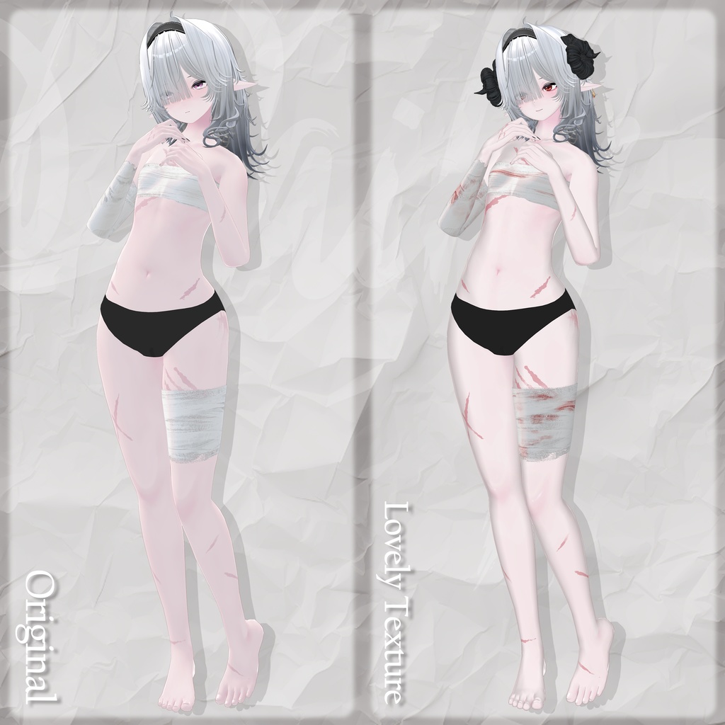 ❤️「Iberis専用」🖤 Iberis Texture FullPack (Eyes, MakeUp, Body, Earring, Tongue)