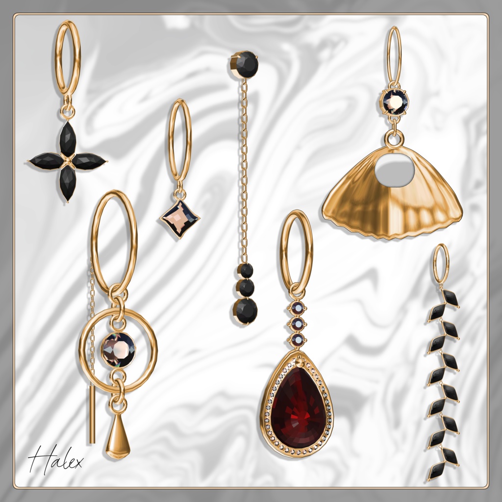 【SALE】 💖Old Historic💖 Earring Modular Avatar対応