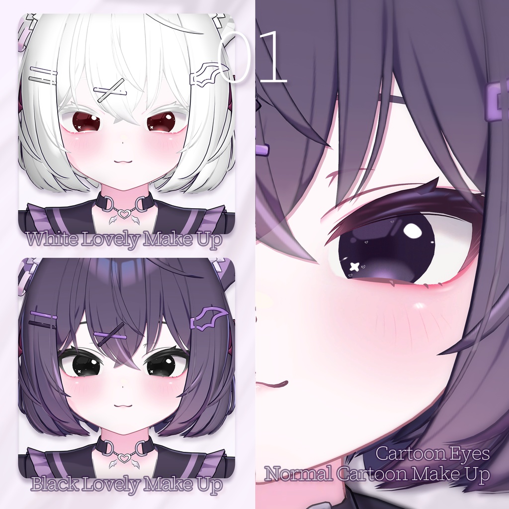 💜「ショコラ専用」✏️ ⠀Chocolat Cartoon Textures FullPack (Eyes, MakeUp, Body, Nail, Tongue)