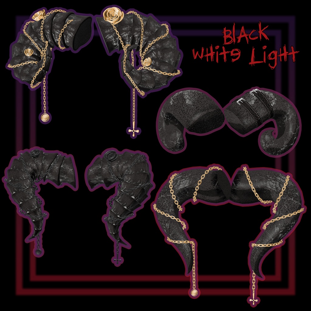🖤「13アバター対応」🖤 4 Devil Horn, Sheep Ear, Tail