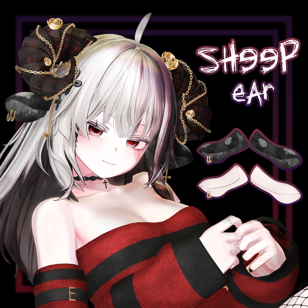 🖤「13アバター対応」🖤 4 Devil Horn, Sheep Ear, Tail