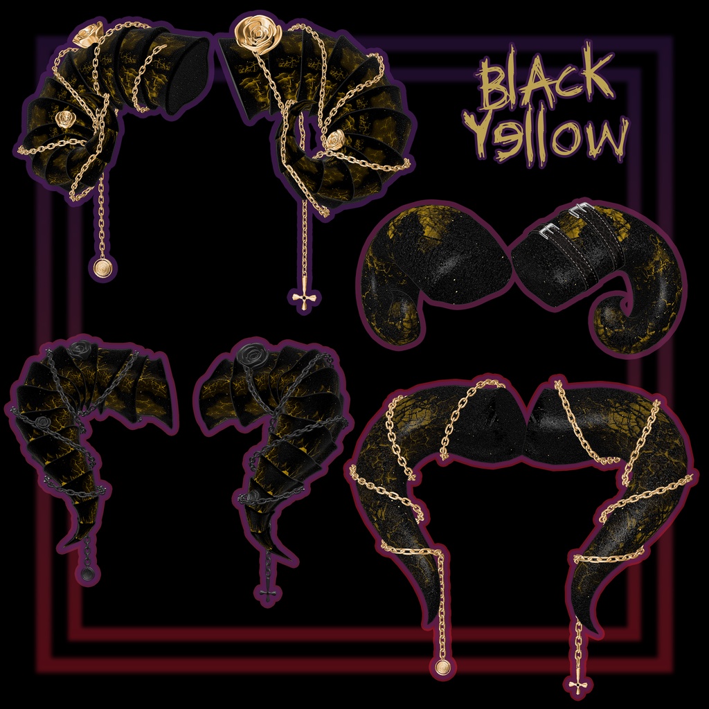 🖤「13アバター対応」🖤 4 Devil Horn, Sheep Ear, Tail