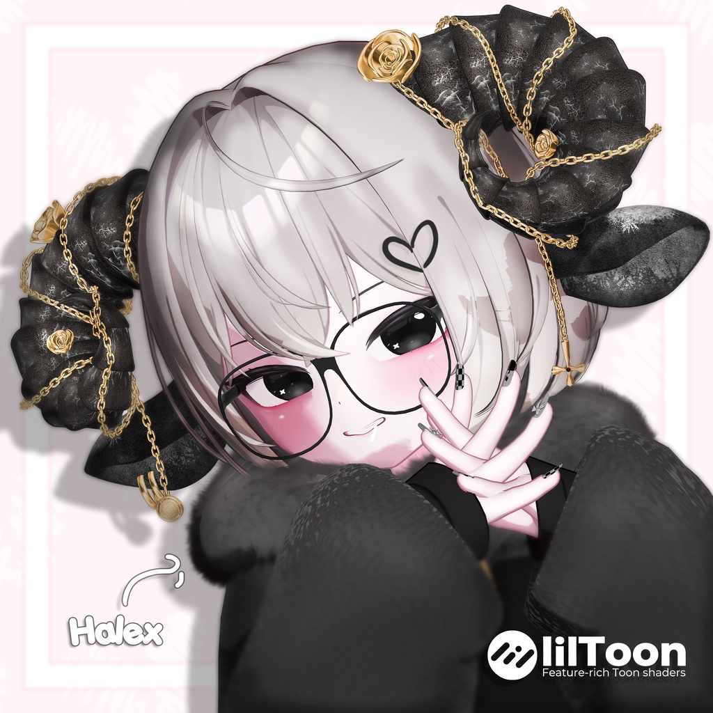 🖤「13アバター対応」🖤 4 Devil Horn, Sheep Ear, Tail