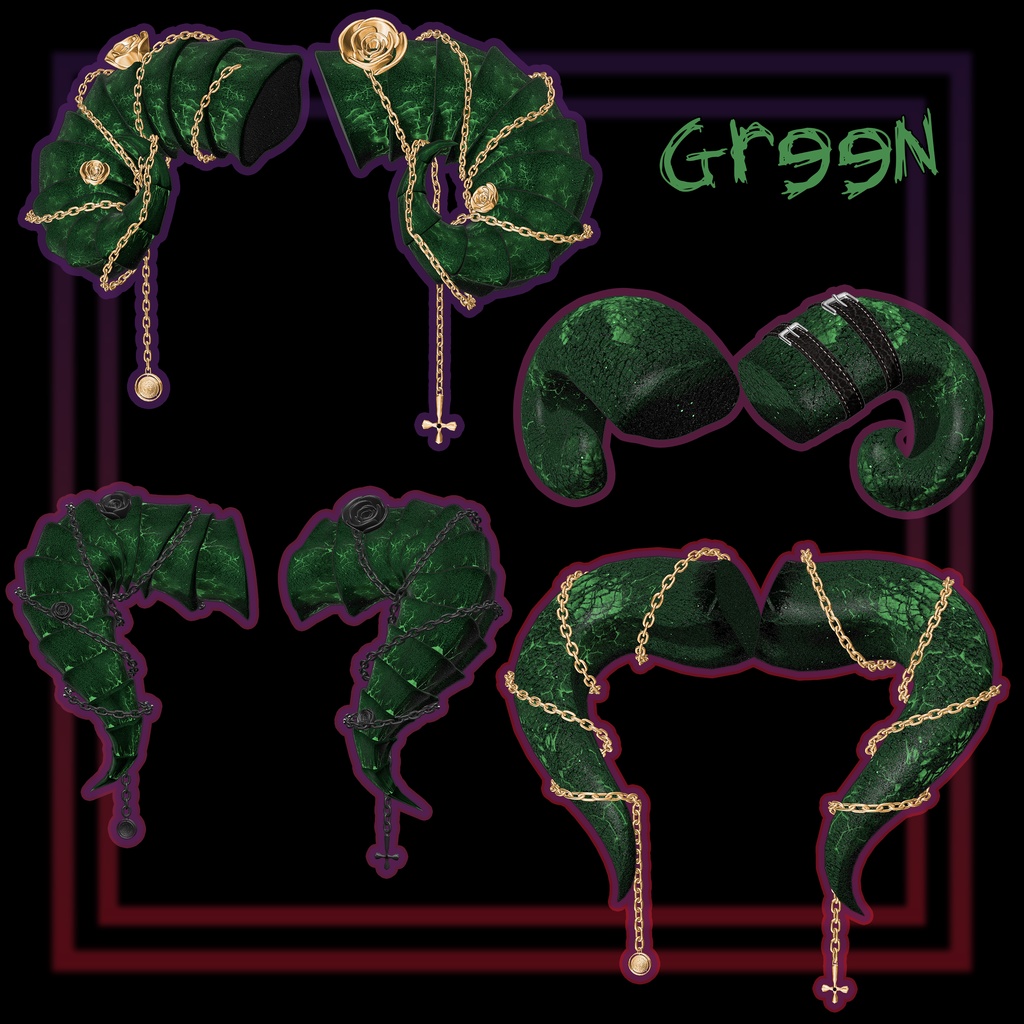 🖤「13アバター対応」🖤 4 Devil Horn, Sheep Ear, Tail