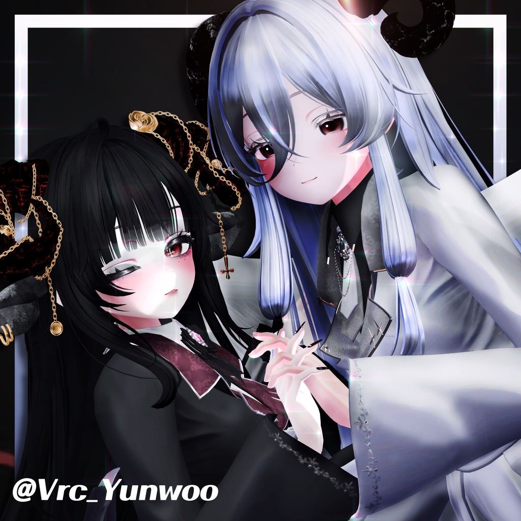 🖤「13アバター対応」🖤 4 Devil Horn, Sheep Ear, Tail