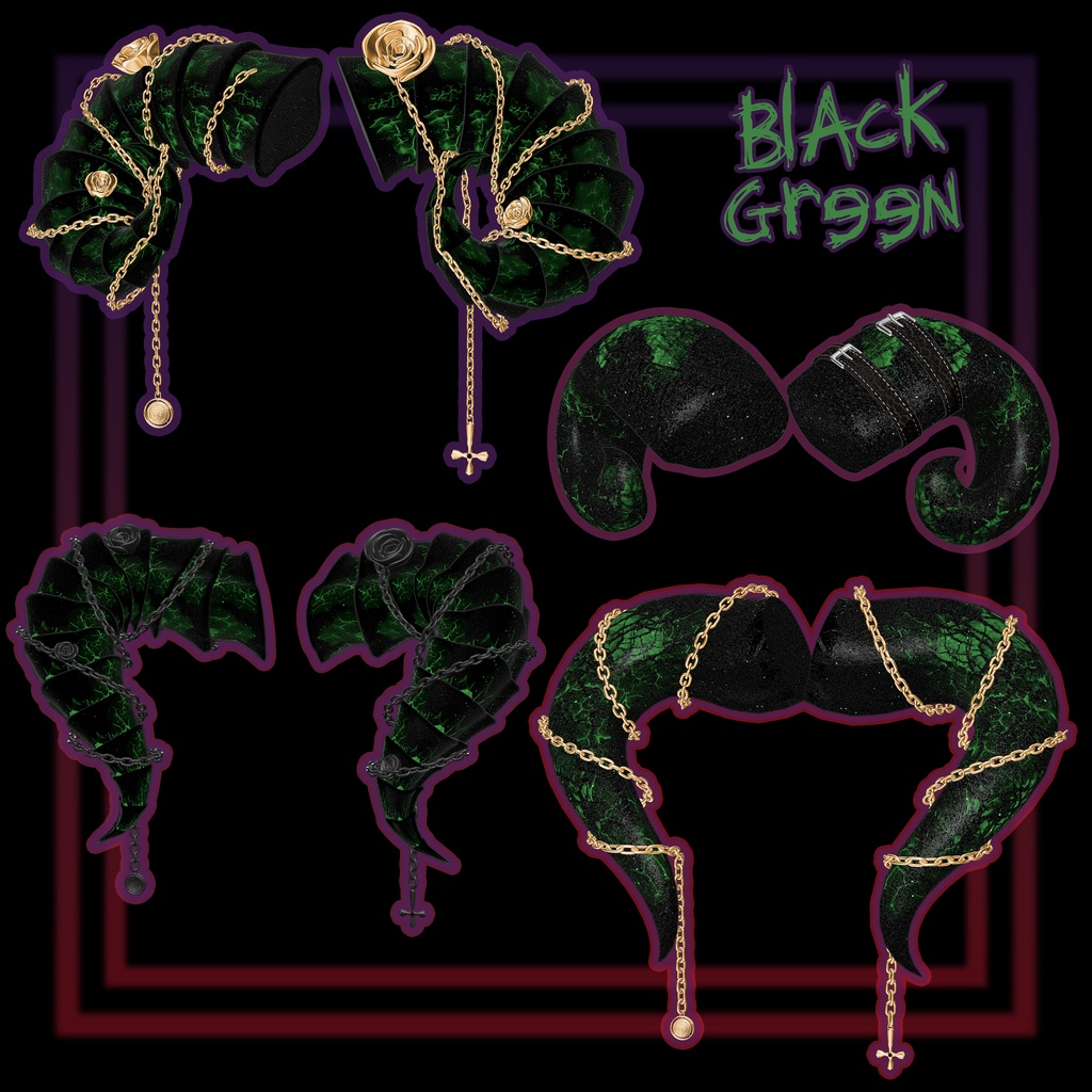 🖤「13アバター対応」🖤 4 Devil Horn, Sheep Ear, Tail