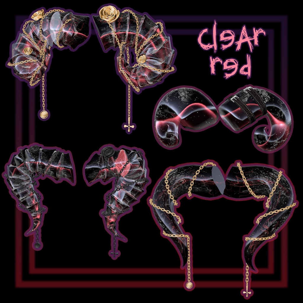 🖤「13アバター対応」🖤 4 Devil Horn, Sheep Ear, Tail