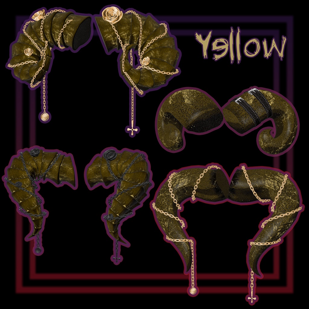 🖤「13アバター対応」🖤 4 Devil Horn, Sheep Ear, Tail