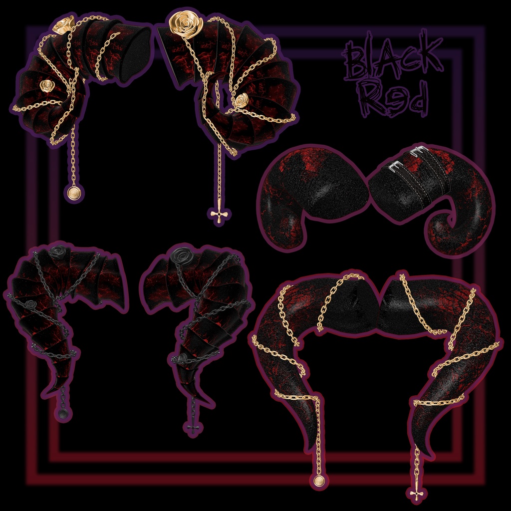 🖤「13アバター対応」🖤 4 Devil Horn, Sheep Ear, Tail