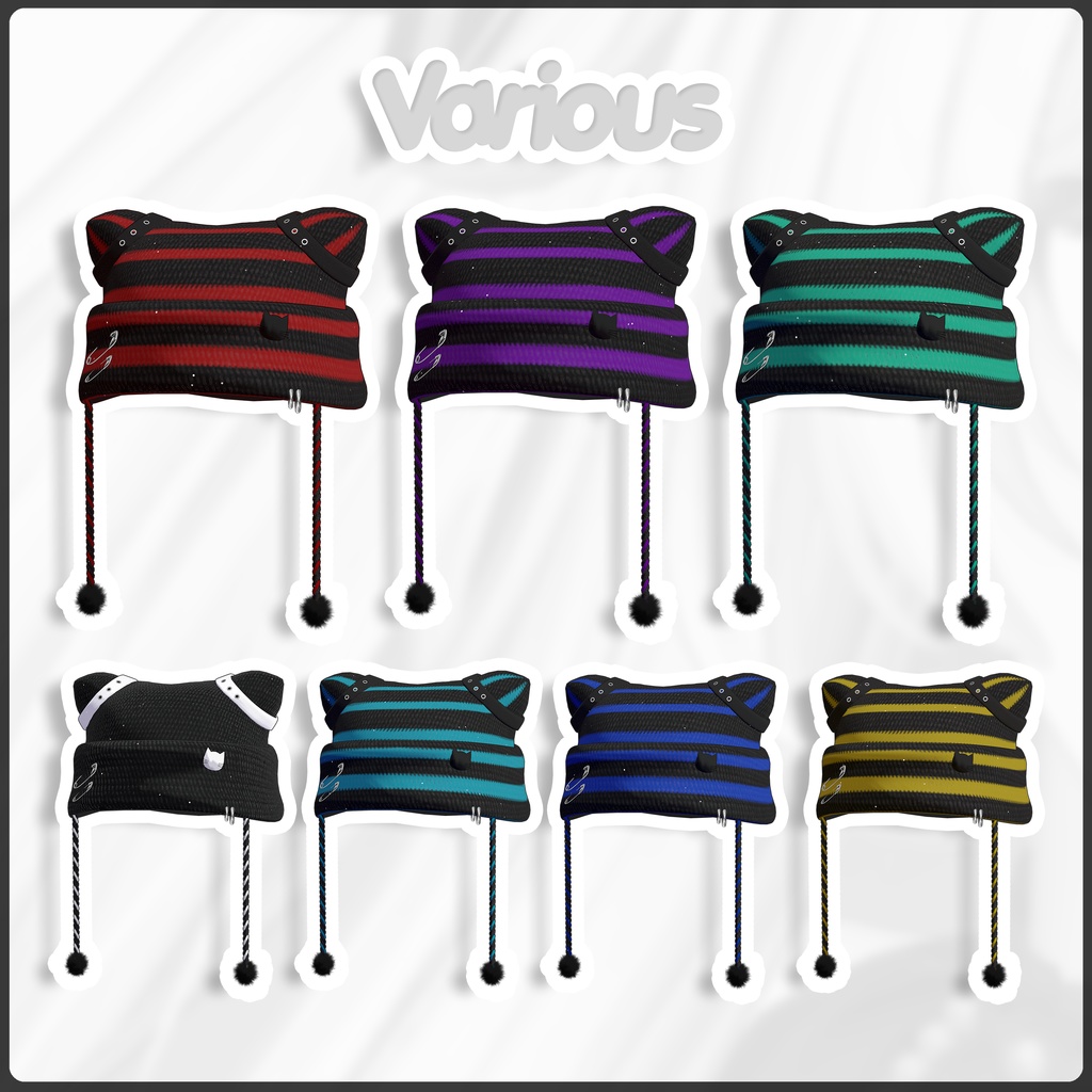 【SALE】 🐈「8アバター対応」🐾 Warm Kitty FullPack (Cap, Beanie, Cat Ear, Cat tail, Warmers)