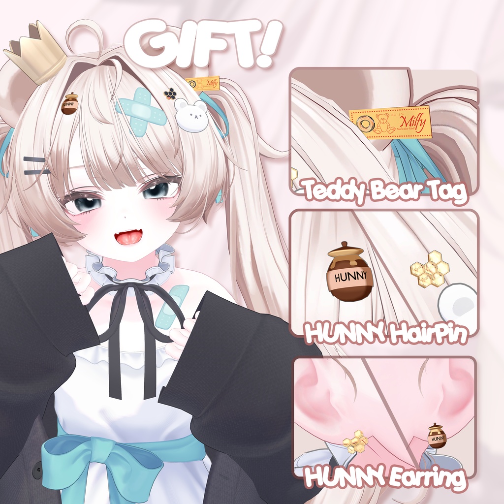 【SALE】 💙「ミルフィ専用」💙 Milfy Textures FullPack (2 Eyes, MakeUp, Body, Earring, Hairpin, ACC, Tongue)