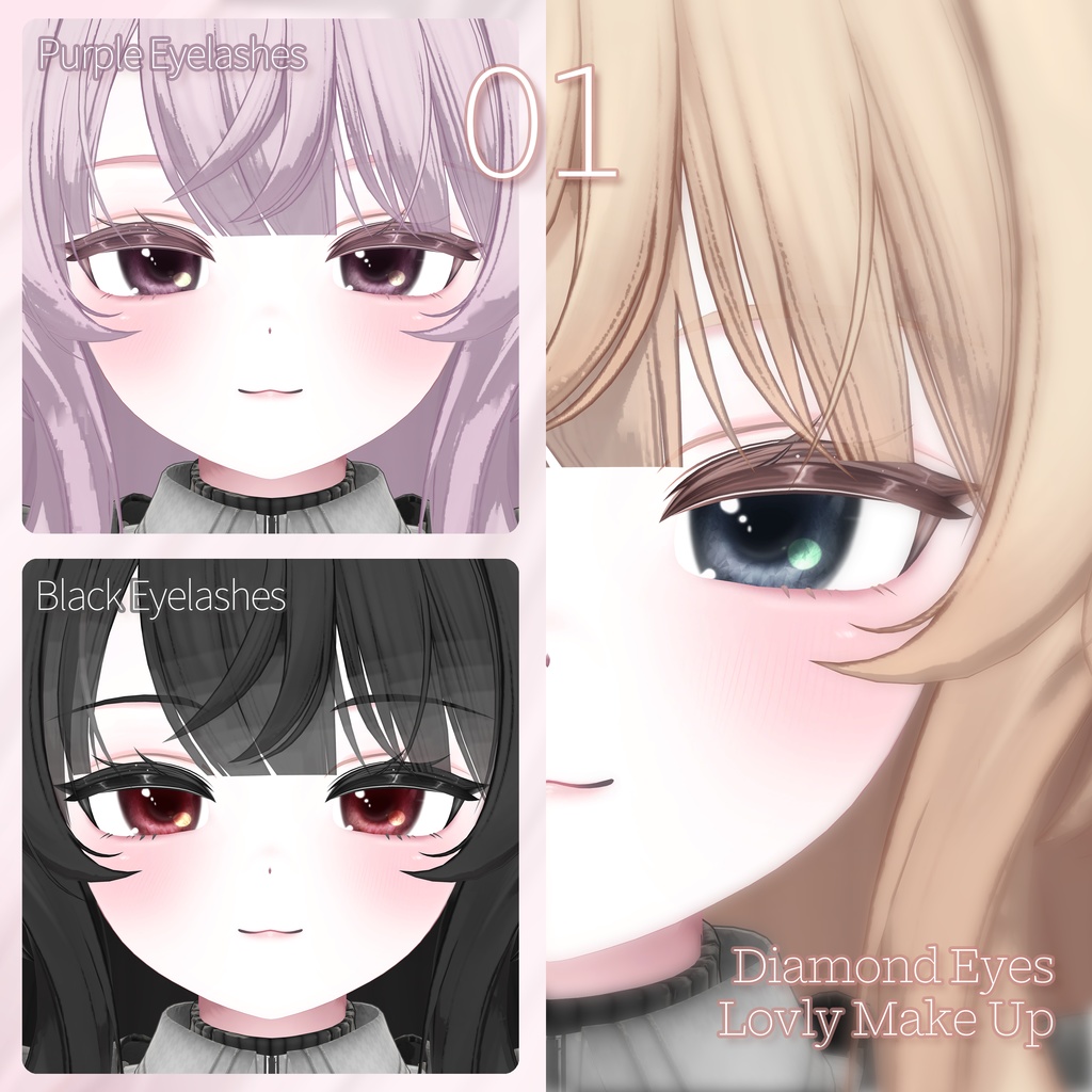【SALE】🖤「エク専用」🖤 Eku Textures FullPack (2 Eyes, MakeUp, Body, Tongue, Materials, Witch Hat)