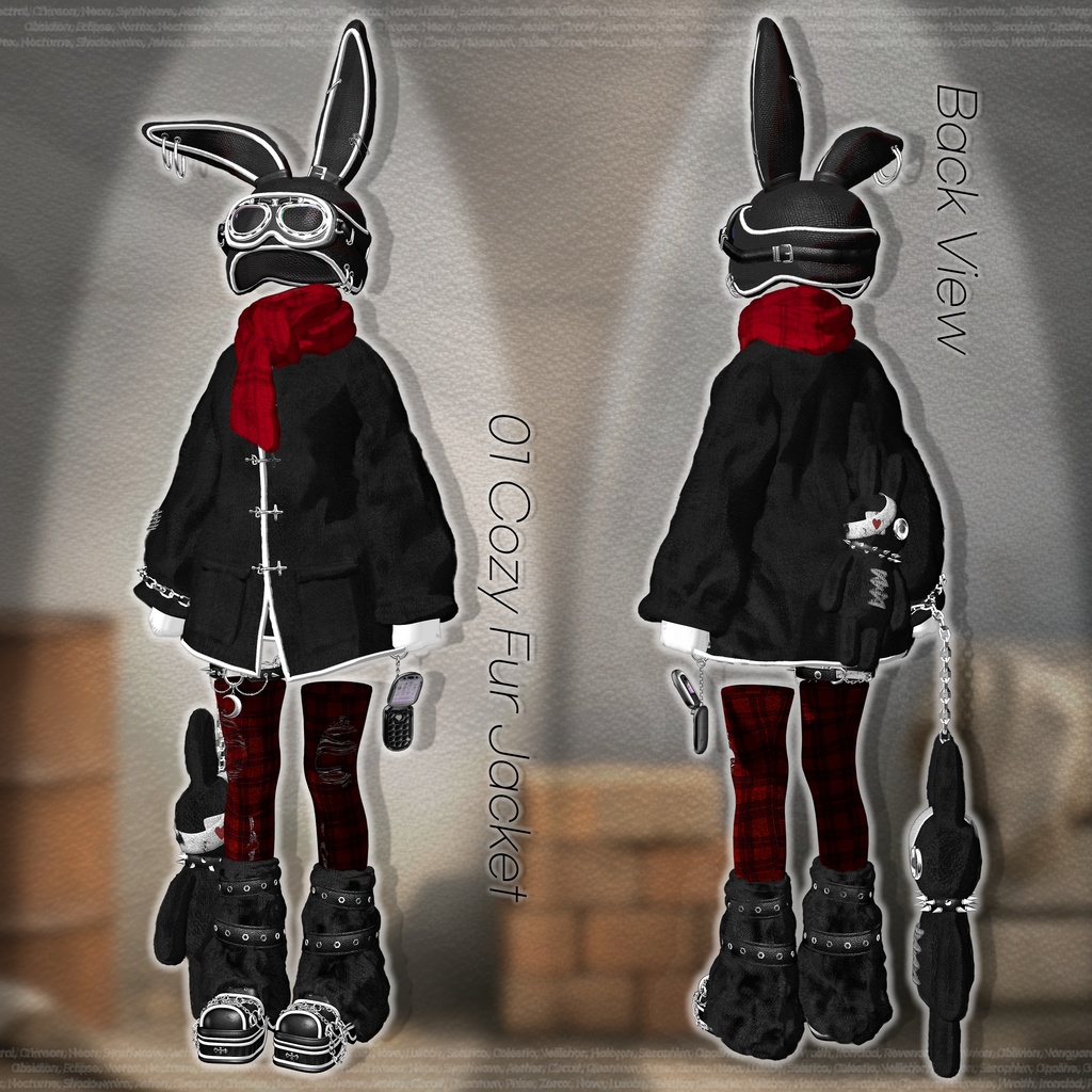 【SALE】🖤 Candy Puff Rabbit 🤍「15アバター対応」