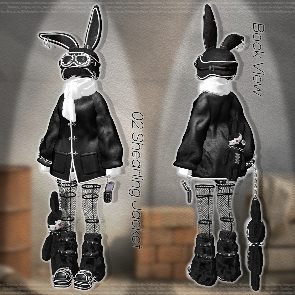 【SALE】🖤 Candy Puff Rabbit 🤍「15アバター対応」