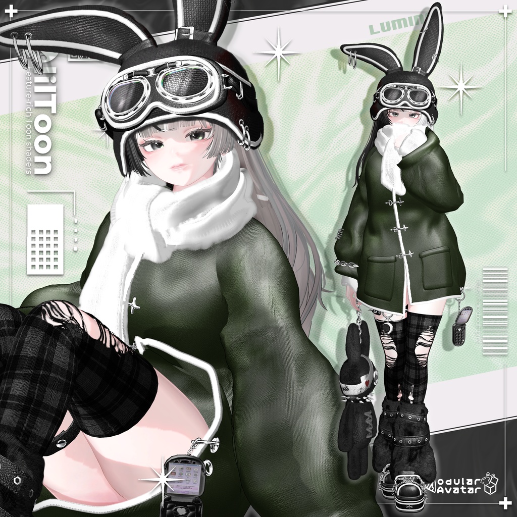 【SALE】🖤 Candy Puff Rabbit 🤍「15アバター対応」
