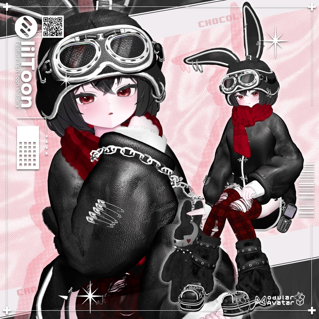 【SALE】🖤 Candy Puff Rabbit 🤍「15アバター対応」