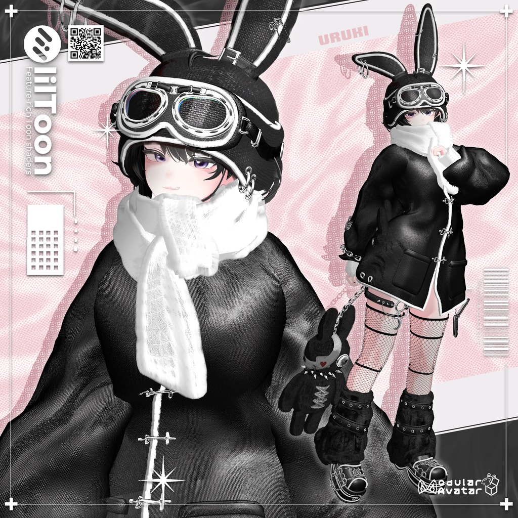 【SALE】🖤 Candy Puff Rabbit 🤍「15アバター対応」