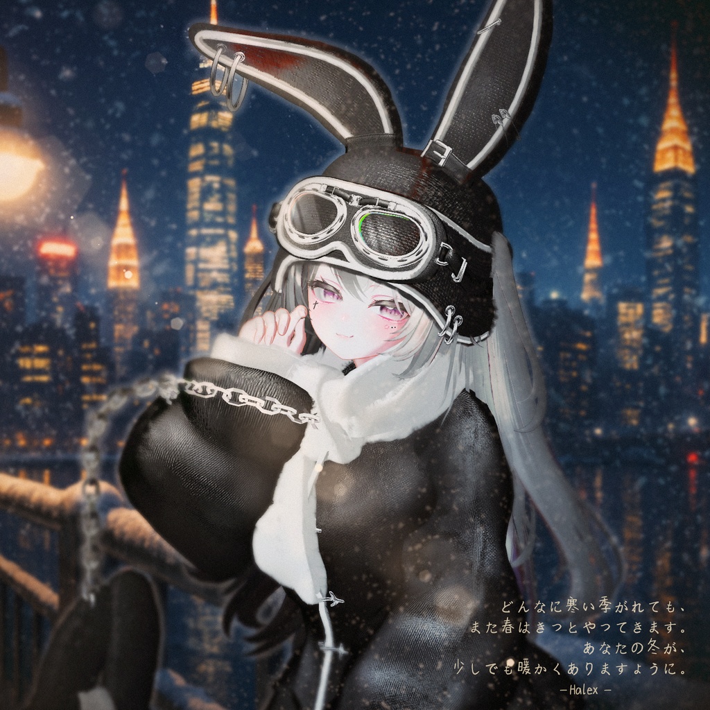 【SALE】🖤 Candy Puff Rabbit 🤍「15アバター対応」