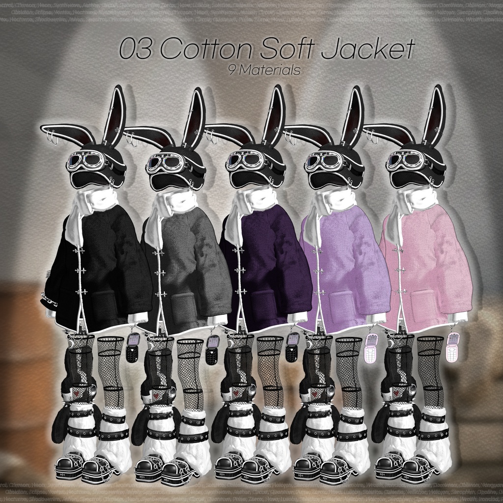 【SALE】🖤 Candy Puff Rabbit 🤍「15アバター対応」