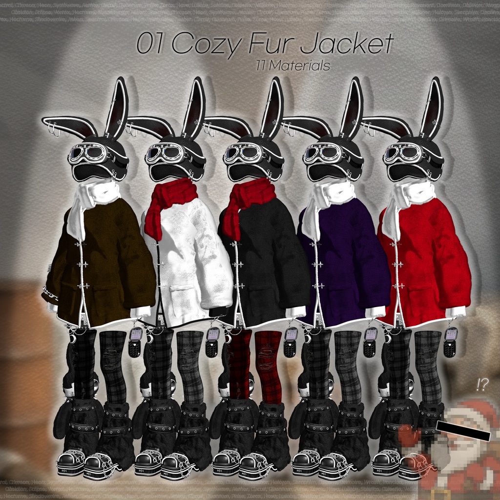 【SALE】🖤 Candy Puff Rabbit 🤍「15アバター対応」