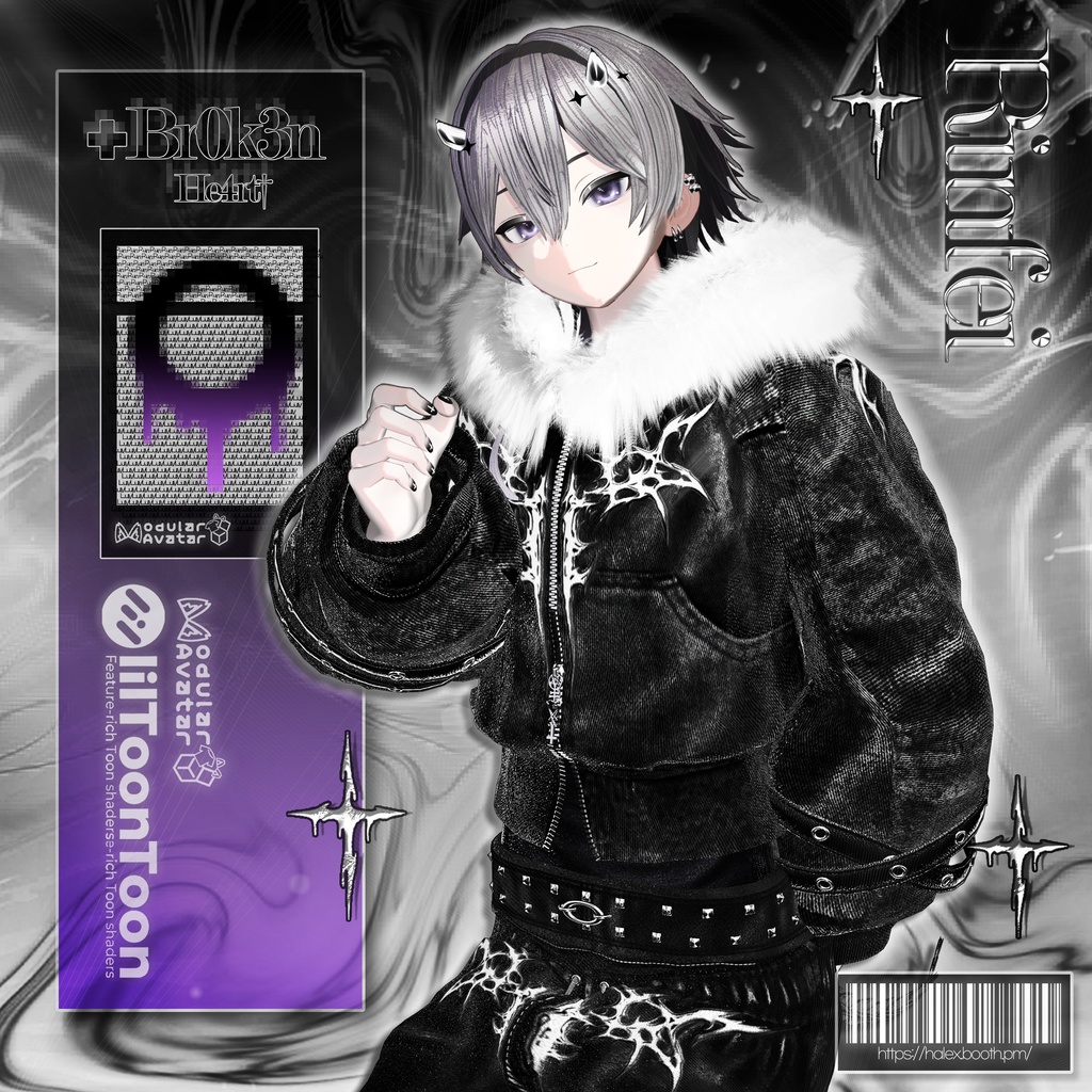 【SALE】 ✚Br0k3n_🖤He4rt//† Noir「10アバター対応」