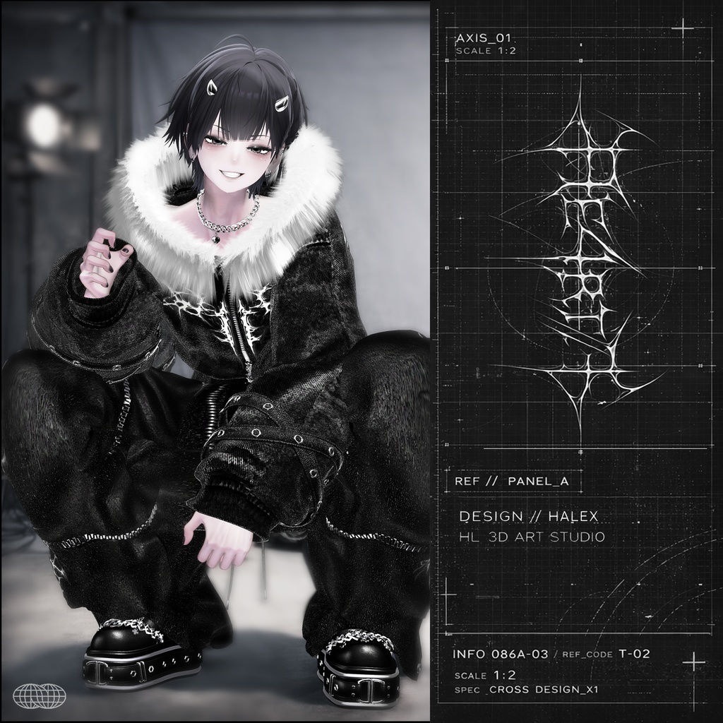 【SALE】 ✚Br0k3n_🖤He4rt//† Noir「11アバター対応」