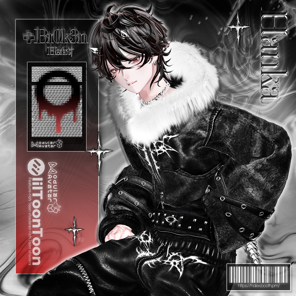 【SALE】 ✚Br0k3n_🖤He4rt//† Noir「10アバター対応」