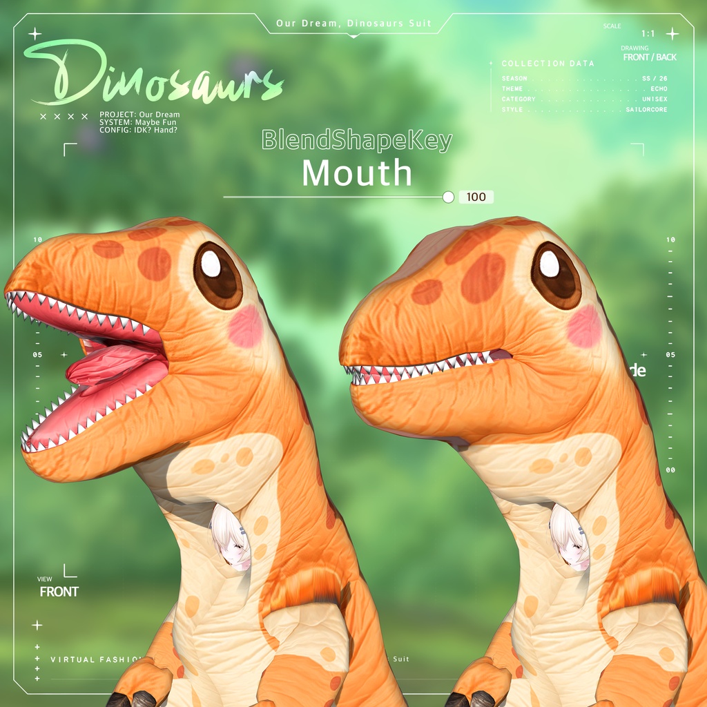 【SALE】Our Dream, 🦖Dinosaurs Suit🦖「36アバター対応」