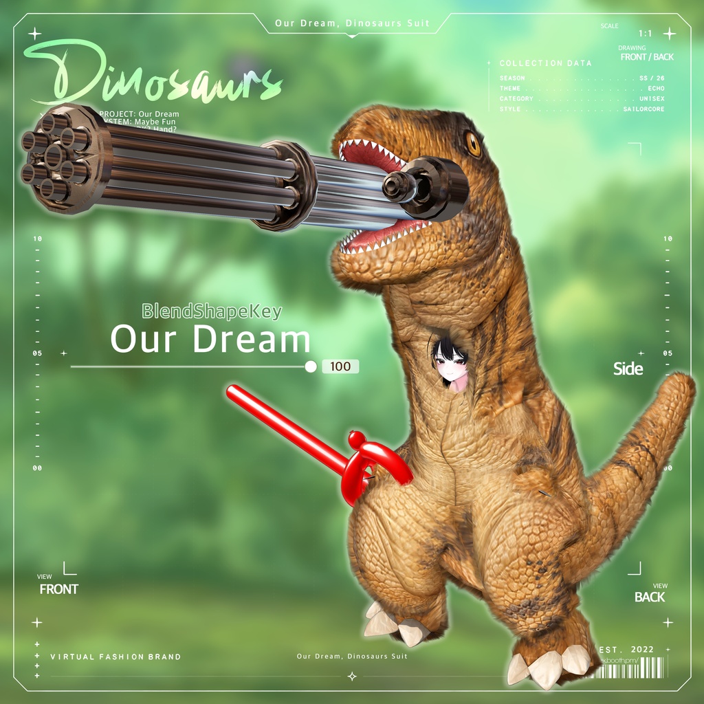 【SALE】Our Dream, 🦖Dinosaurs Suit🦖「36アバター対応」