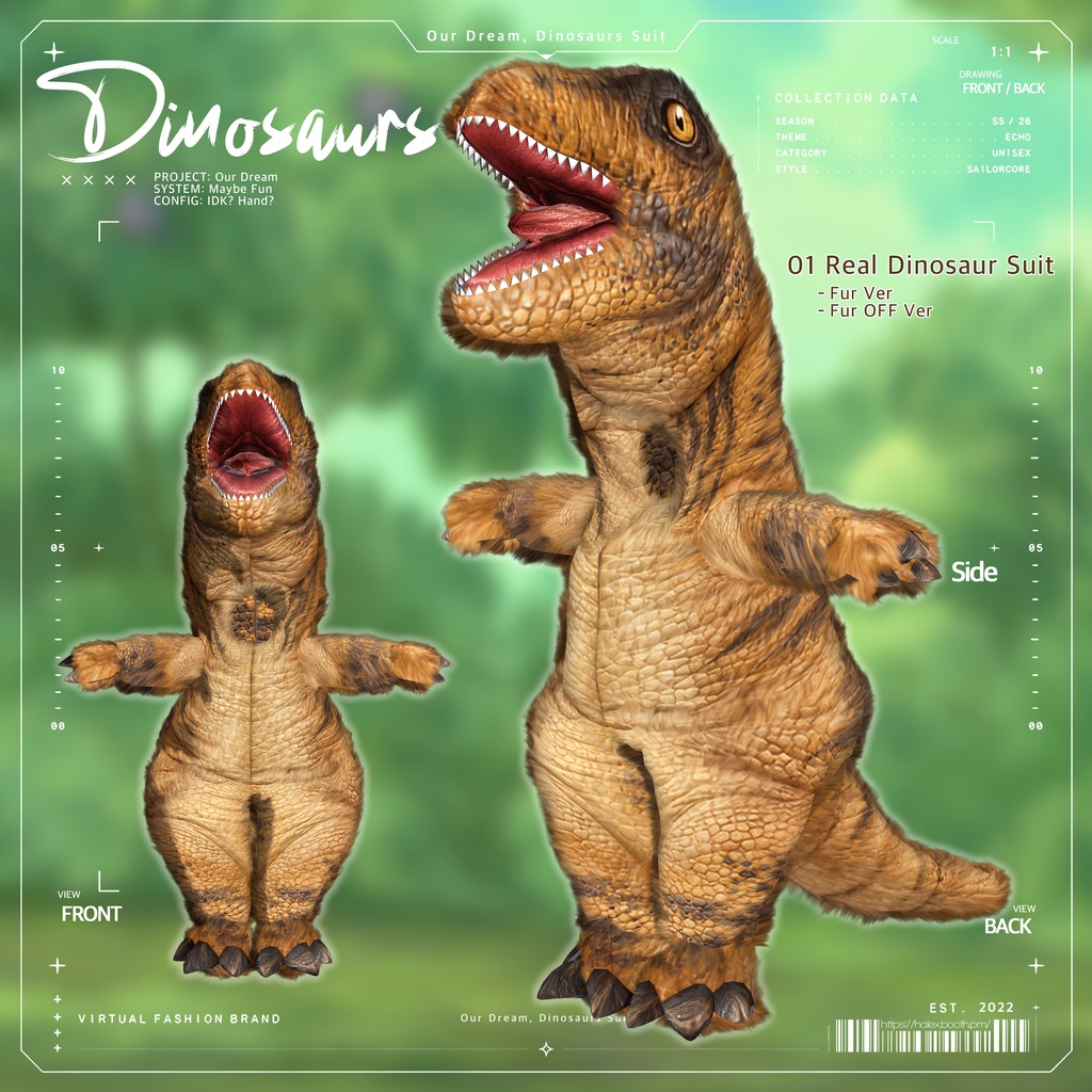 【SALE】Our Dream, 🦖Dinosaurs Suit🦖「36アバター対応」