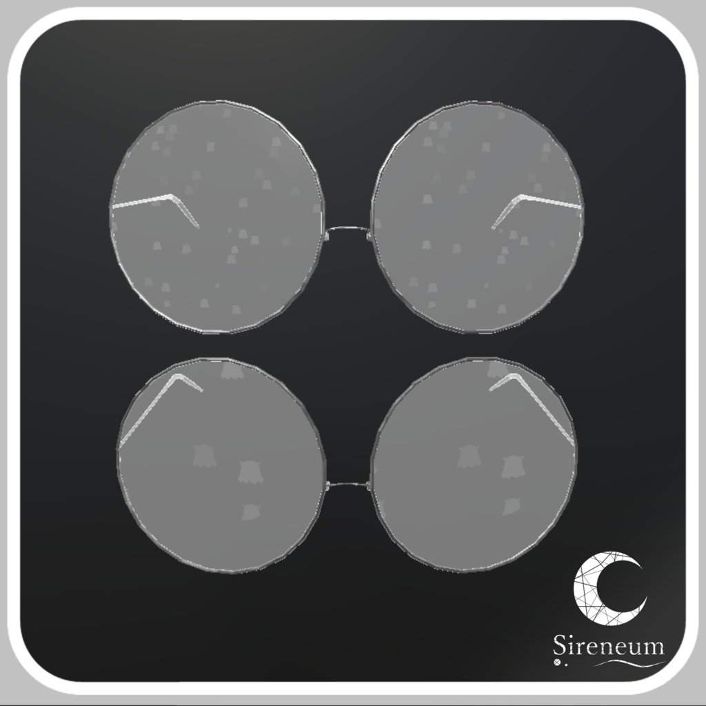 【MA対応】Deep Sea Round Glasses