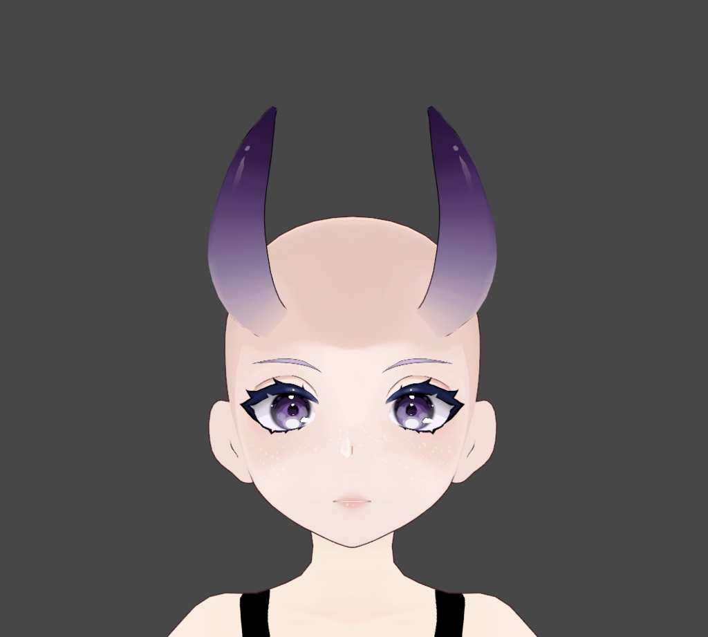 Purple oni demon horns [hair preset]
