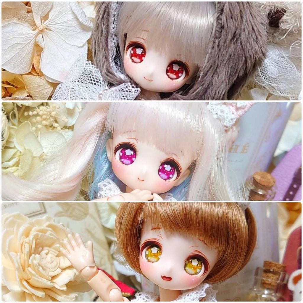 【8mmレジンアイ】レトロフラワー【B級品】