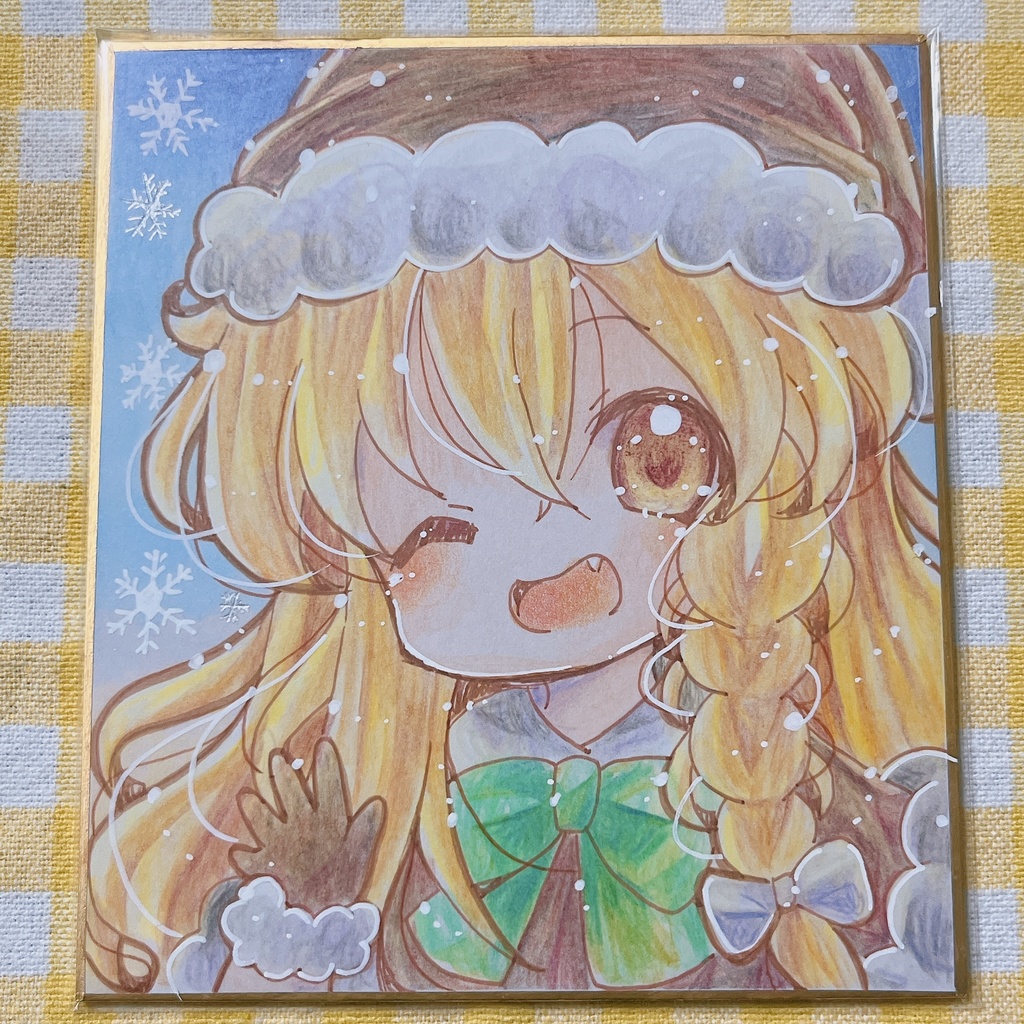 小色紙 東方 霧雨魔理沙 (ブラックサンタ)