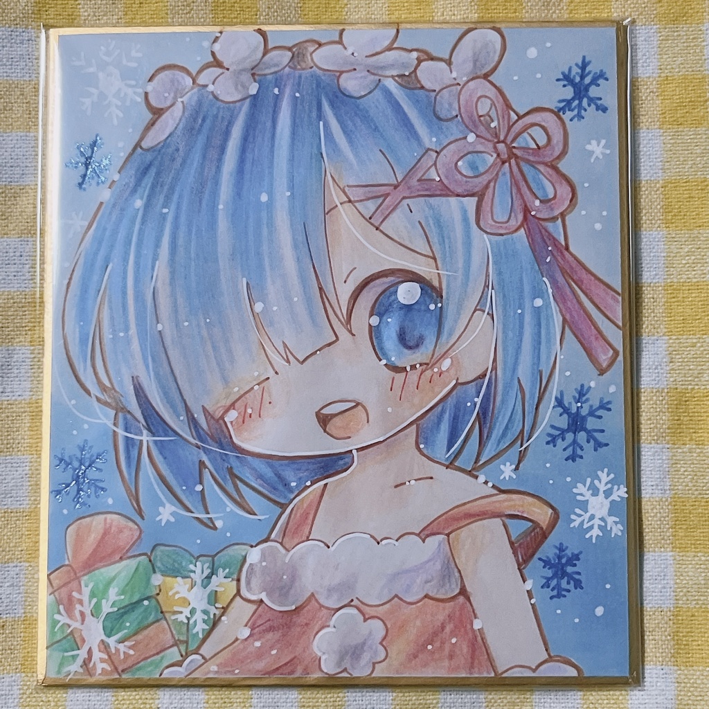 小色紙 リゼロ レム (サンタ)