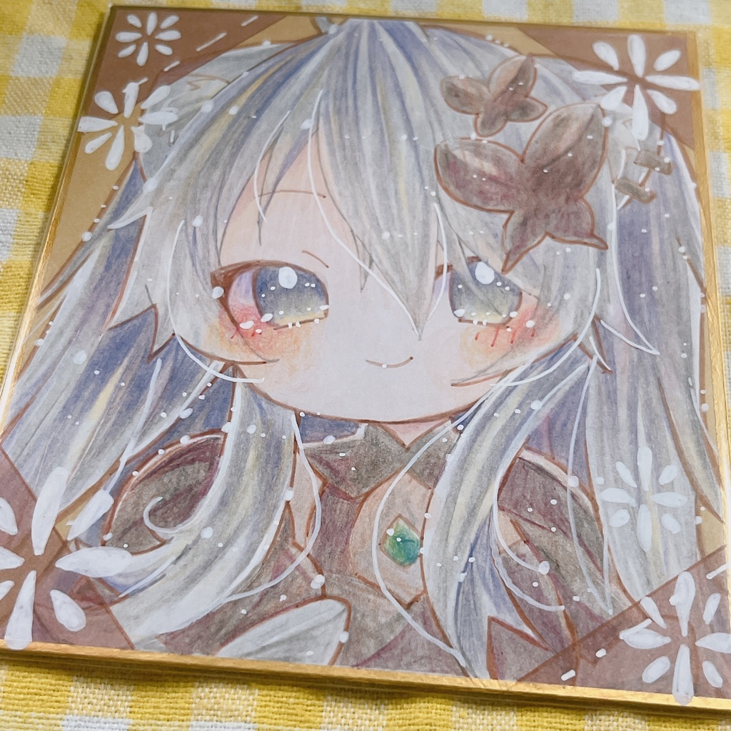 小色紙 獅白ぼたん