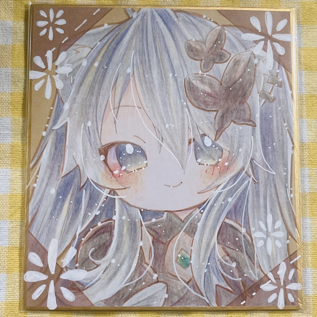 小色紙 獅白ぼたん