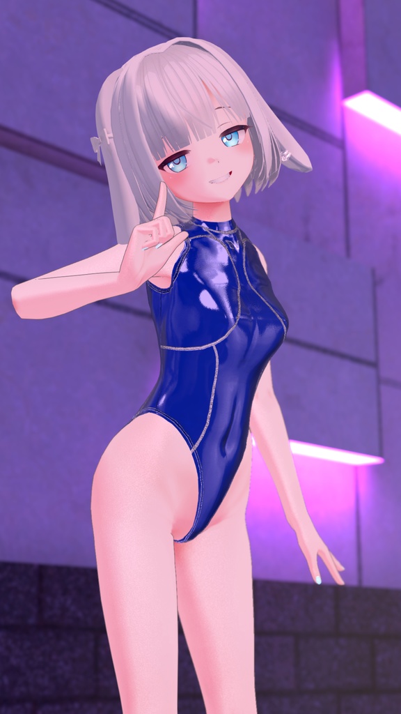 【創作3D衣装】GV-9600【PB対応ハイネックハイレグスーツ】